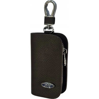Kľúčenka KOŽENÉ PUZDRO na kľúče FORD logo KĽÚČIK ELEGANTNÁ hnedá