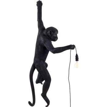 Seletti Стенна лампа HANGING MONKEY 76, 5 cм, лява, черна, Seletti (SLT14921)