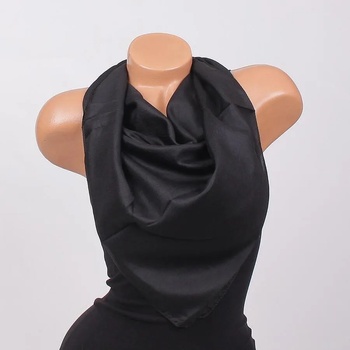 Image 1 of Квадратен стилен шал в черно