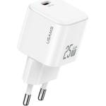 USAMS Зарядно устройство USAMS JC MINI за захранване от мрежата Type-C с гнездо 25W, GaN, FEHÉR CC289TC02 (CC289TC02)
