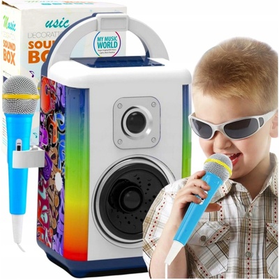 Hudobný set Sound Box Mikrofón Bluetooth reproduktor MP3 Nahrávanie LED