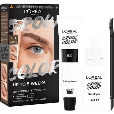 L'Oréal Paris Brow Color Semi-Permanent Eyebrow Tint 6.0 Light Brunette 1 ml – Zbozi.Blesk.cz