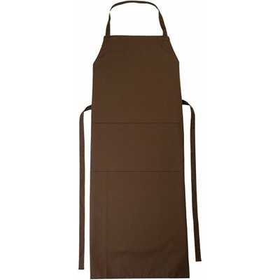 CG Workwear Zástěra Verona s laclem a kapsou 90x75 cm hnědá tmavá 90x75 cm CGW1146
