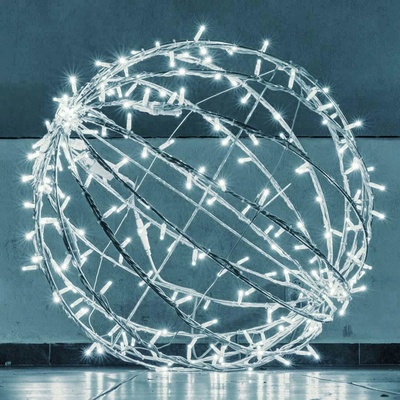 decoLED LED světelná koule ledově bílá pr. 80 cm
