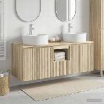 vidaXL Комплект шкафове за баня 3 бр. Дъб сонома 49, 5 x 44, 5 x 65 см (3405679)
