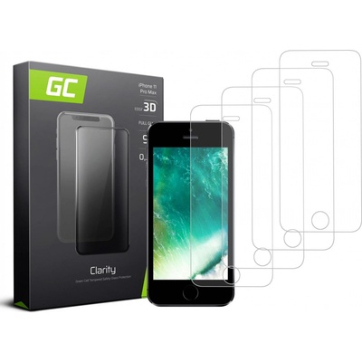 GREEN CELL 4x Ochranné sklo GC Clarity pre Apple iPhone 5 / 5S / 5C / SE GLSET25