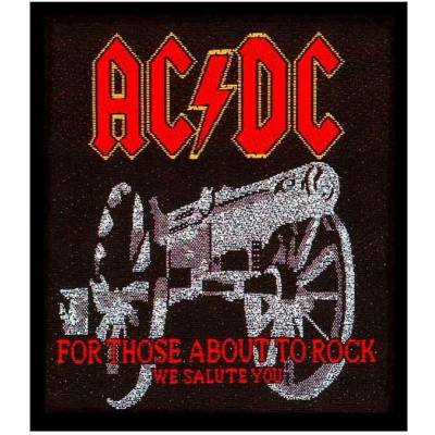 Nažehlovačka AC/DC - For those about to Rock, Červená,Univerzálna