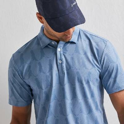 Pánska polokošile PING s potiskem Coronet blue Multi