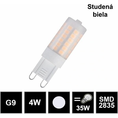 LEDprodukt LED žiarovka G9 230V 4W studená biela