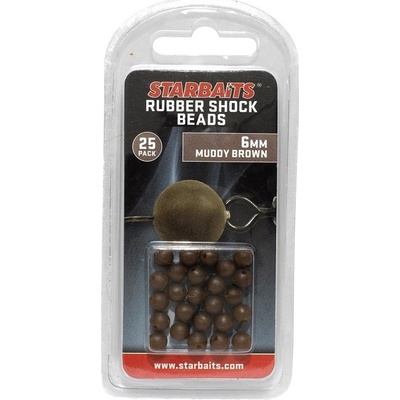 Starbaits Rubber Shock Beads 6mm zelená 25ks