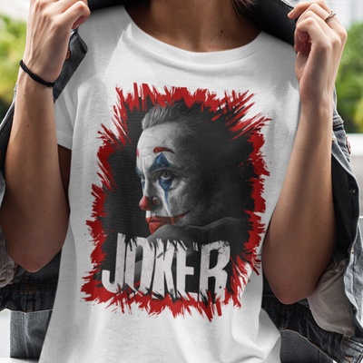 Tričko s potlačou Joker 1 biela