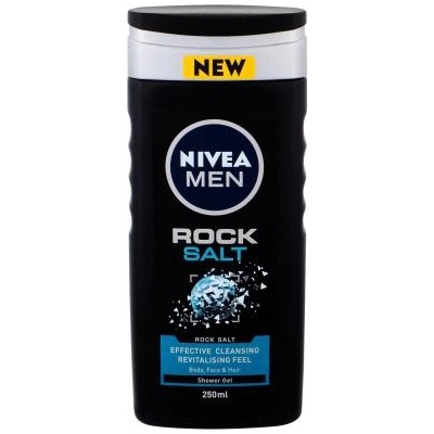 Nivea Men Rock Salt душ гел за тяло, лице и коса 250 ml за мъже