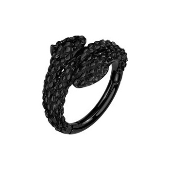 Šperky4U černý ocelový kruh helix cartilage piercing had SG112K-1210