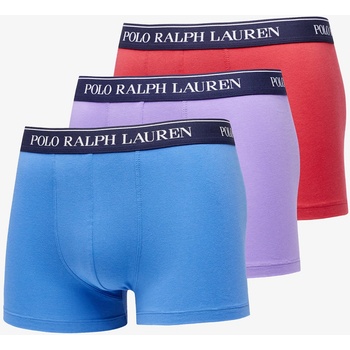 Ralph Lauren Stretch Cotton Classic Trunk 3-Pack Blue/ Purple/ Red