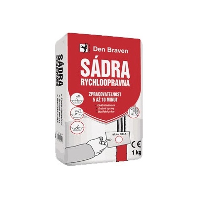 Den Braven sadra rýchloopravná FAST GIPS 1 kg (00415GY)