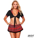 Adalet Carly Top & Skirt Uniform Cosplay Black-Red L/XL