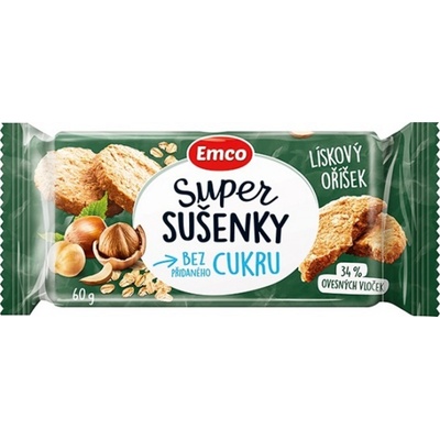 Emco Ovesné sušenky oříšek 60 g – Zbozi.Blesk.cz