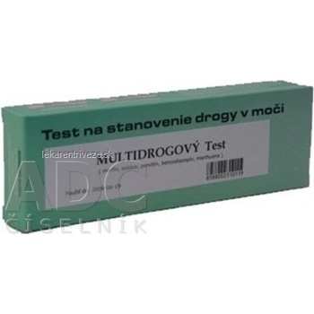 Biogema multidrogový test jednokrokový drogový test na morfín marihuanu pervitín extázu a benzodiazepíny v moči 1 ks