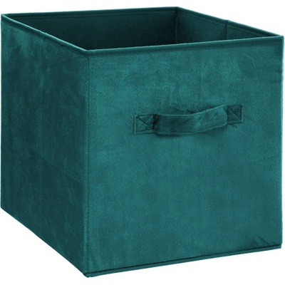 5five Simply Smart Úložný box velurový zelený 31 cm