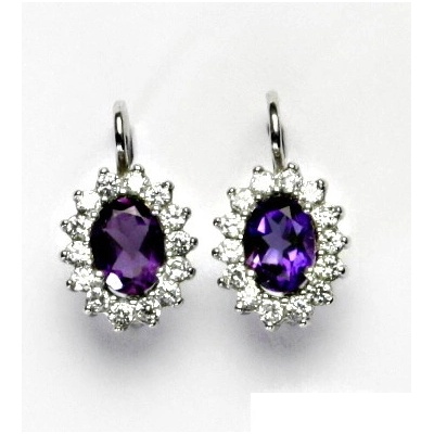 Čištín 330467673 růžový syntetický opál čiré zirkony Kate NK 1507