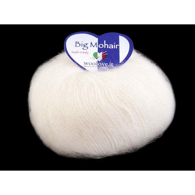 Pletací příze Big Mohair 25 g Varianta: 1 (2) krémová nejsvět., Balení: 1 ks 42299/80186/191831