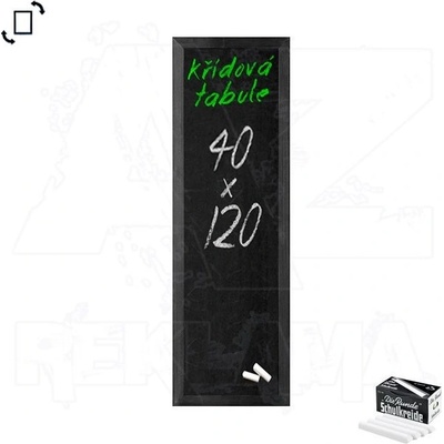 A-Z Reklama CZ CHBBL40x120 Woodboard nástěnná dřevěná křídová tabule černě lakovaná 40 x 120 cm