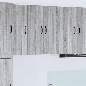vidaXL Стенен шкаф LUCCA 2 бр. Сива сонома Инженерна дървесина (885018)