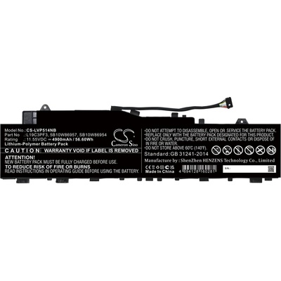 Cameron Sino Батерия за лаптоп LENOVO IdeaPad 5 14 L19C3PF3 LiPo 11.55V 4900mAh CAMERON SINO (CS-LVP514NB)