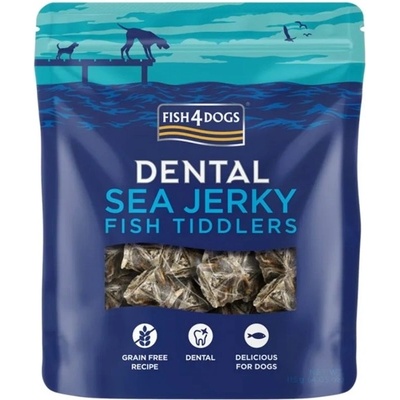 Fish4Dogs dentálne maškrty malé kocky s morskou rybou 115 g