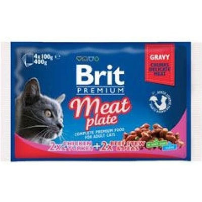 Brit Premium Cat Meat Plate 4 x 100 g
