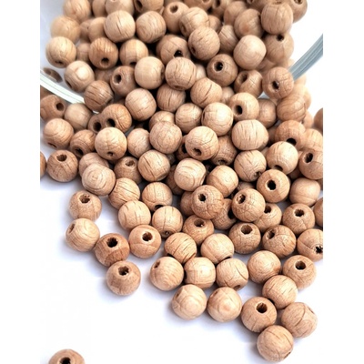 Detoa dřevěné korálky přírodní lakované 6 mm 10 ks – Zboží Mobilmania