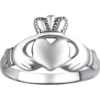 SILVEGO celostříbrný prsten CLADDAGH ZTR96391