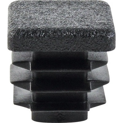 Zátka čtvercová 15x15 mm, plastová černá, 4 ks