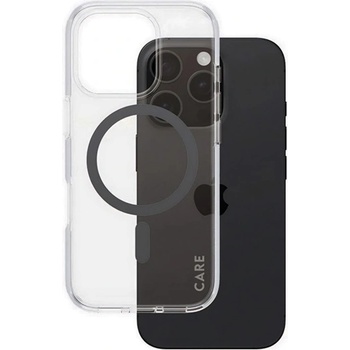 Panzer iPhone 16 Pro PANZERGLASS CARE FLAGSHIP URBAN COMBAT CASE силиконов протектор за телефон, удароустойчив, MagSafe, TRANSFER/Black 1346 (1346)