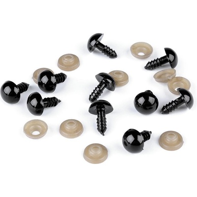 Prima-obchod Oči s pojistkou Ø12 mm, barva černá