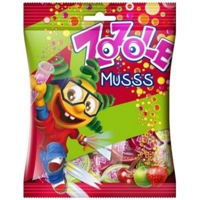 Mieszko Zozole bonbóny s kyselým práškem jablko, višeň, jahoda 75 g