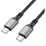 BOROFONE Кабел за данни / зареждане - Borofone (BX83) - Type-C към Type-C, силикон, Universal 60W, 1m - Черен