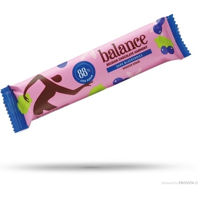 Balance Tyčinka horká čokoláda Stevia čučoriedka bez cukru 35 g