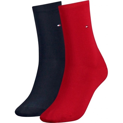 Tommy Hilfiger Чорапи Tommy Hilfiger Women's Ribbed Crew Socks - Tommy Red