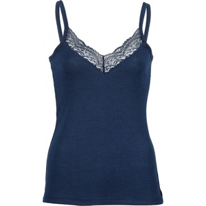 Engel Дамско копринено термобельо Engel Women's Top with Lace Silk base layer - Marine - размер 34/36 (EU) (114-1895-0111)