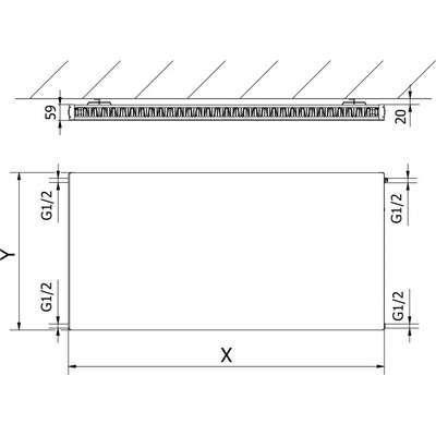 Mexen Flat CF11 W411F-040-200-00 400 mm x 2000 mm