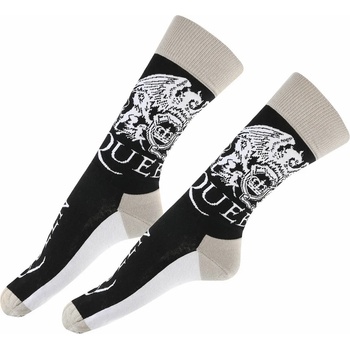 ROCK OFF Чорапи Queen - Crest & Logo - BLACK - ROCK OFF - QUSCK03MB