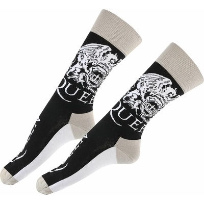 ROCK OFF Чорапи Queen - Crest & Logo - BLACK - ROCK OFF - QUSCK03MB