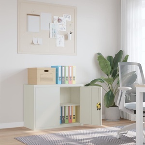 vidaXL Шкаф за папки светлосив 90x40x70 см стомана (339721)