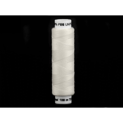 Polyesterové nitě Unipoly návin 100 m 010 White Alyssum