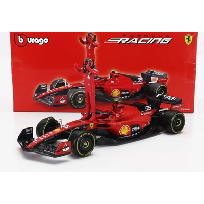 BBURAGO 1/24 FERRARI F1 SF-23 TEAM SCUDERIA N 55 SEASON 2023 s řidičem CARLOS SAINZ