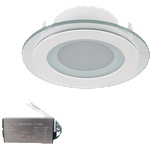 ELMARK Led ПАНЕЛ КРЪГЪЛ СЪС СТЪКЛО 6w 4000k+ АВ (99led638e)