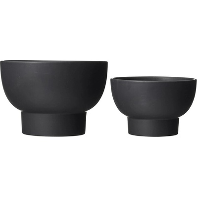 Wikholmform Keramické kvetináče MEGAN 21/17cm SET/2ks čierne
