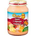 Слънчо Месно-зеленчуково пюре Слънчо - Пуешко с картофи и карфиол, 190 g (2569) - baby
