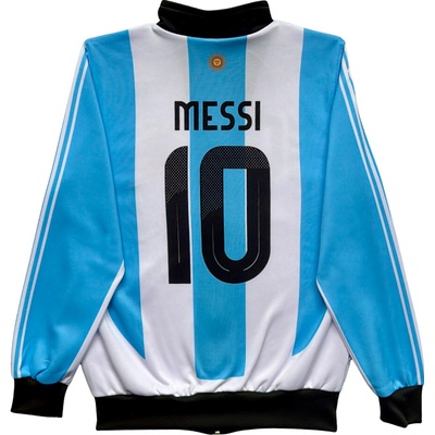 SportDres dětská sportovní mikina bílo modrá číslo 10